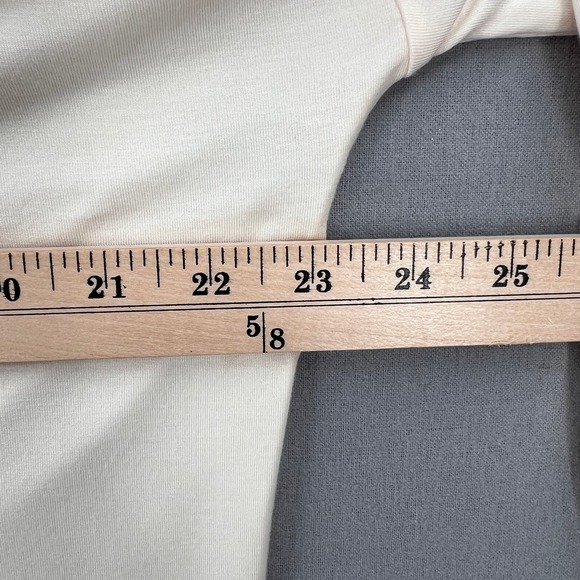 ARITZIA BABATON Long Sleeve Mock Neck Top Womens XXS Cream Foundation Oversized - Picture 11 of 13